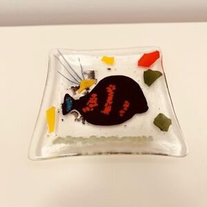 STUNNING MID-CENTURY FUSED GLASS‎ DECOR PLATE